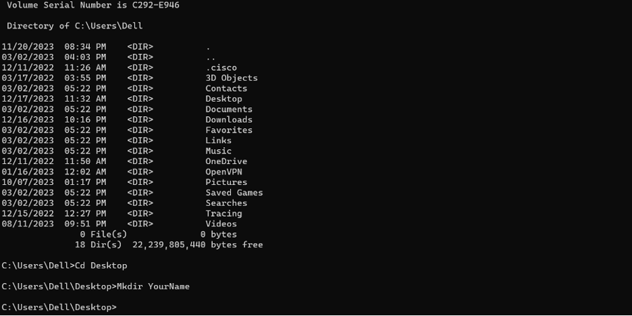 Creating Files Using Windows DOS Commands